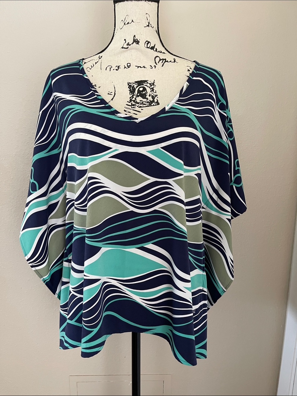 NWT Manuhealii Caftan Top Ka Ua Kanikoʻo Turquoise XS-S